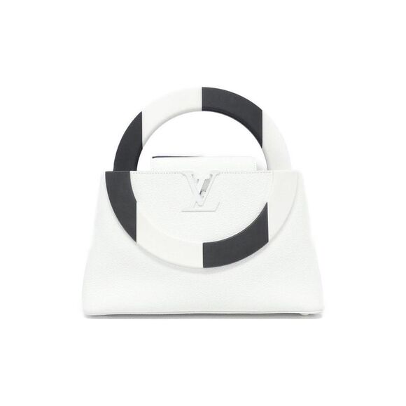 Pre Loved Louis Vuitton Capucines Mini Handbag Calf Leather Women Black - Picture 2 of 8